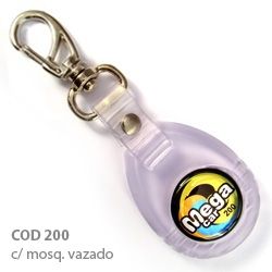 Chaveiro Emborrachado cod. 200  -  transparente