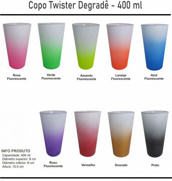 Copo Twister Degradee 400 ml